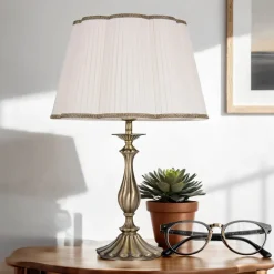 Jugendstil Tischleuchte Nachttischlampe E27 Petalo