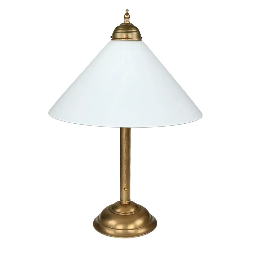 Jugendstil Tischleuchte V4 Echtmessing Zug