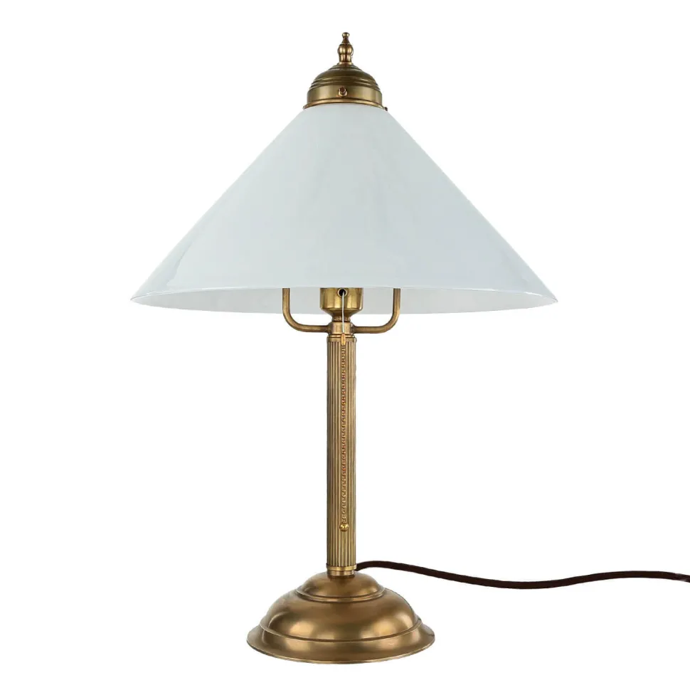 Jugendstil Tischleuchte V4 Echtmessing Zug