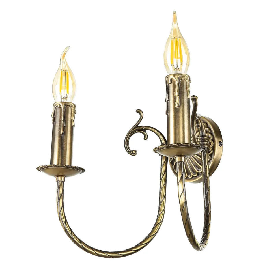 Jugendstil Wandlampe Bronze Hell