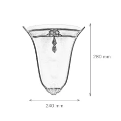 Jugendstil Wandleuchte Wandlampe Bronze