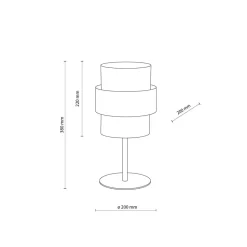 Jute Tischleuchte Metall 38 cm hoch Ø 20 cm Boho E27