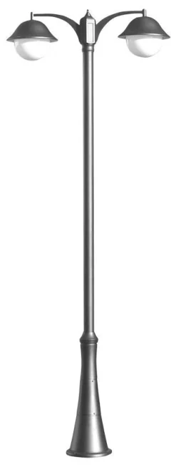 Kandelaber Schwarz 310 cm hoch Rustikal 2x E27