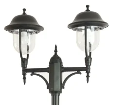 Kandelaber Schwarz 195-295 cm hoch Rustikal 2x E27