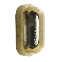 Kellerlampe Echt-Messing Glas E27 IP64 23 cm hoch IAST