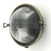 Kellerlampe Messing massiv Glas D: 17,5 cm rund IP64