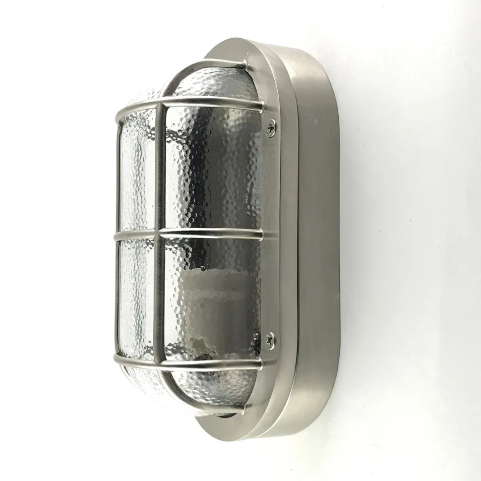 Kellerlampe Messing massiv Glas E27 IP64 B: 23 cm TOXOS