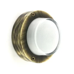 Kellerleuchte Messing Glas G9 IP64 rund D: 14 cm DIANA