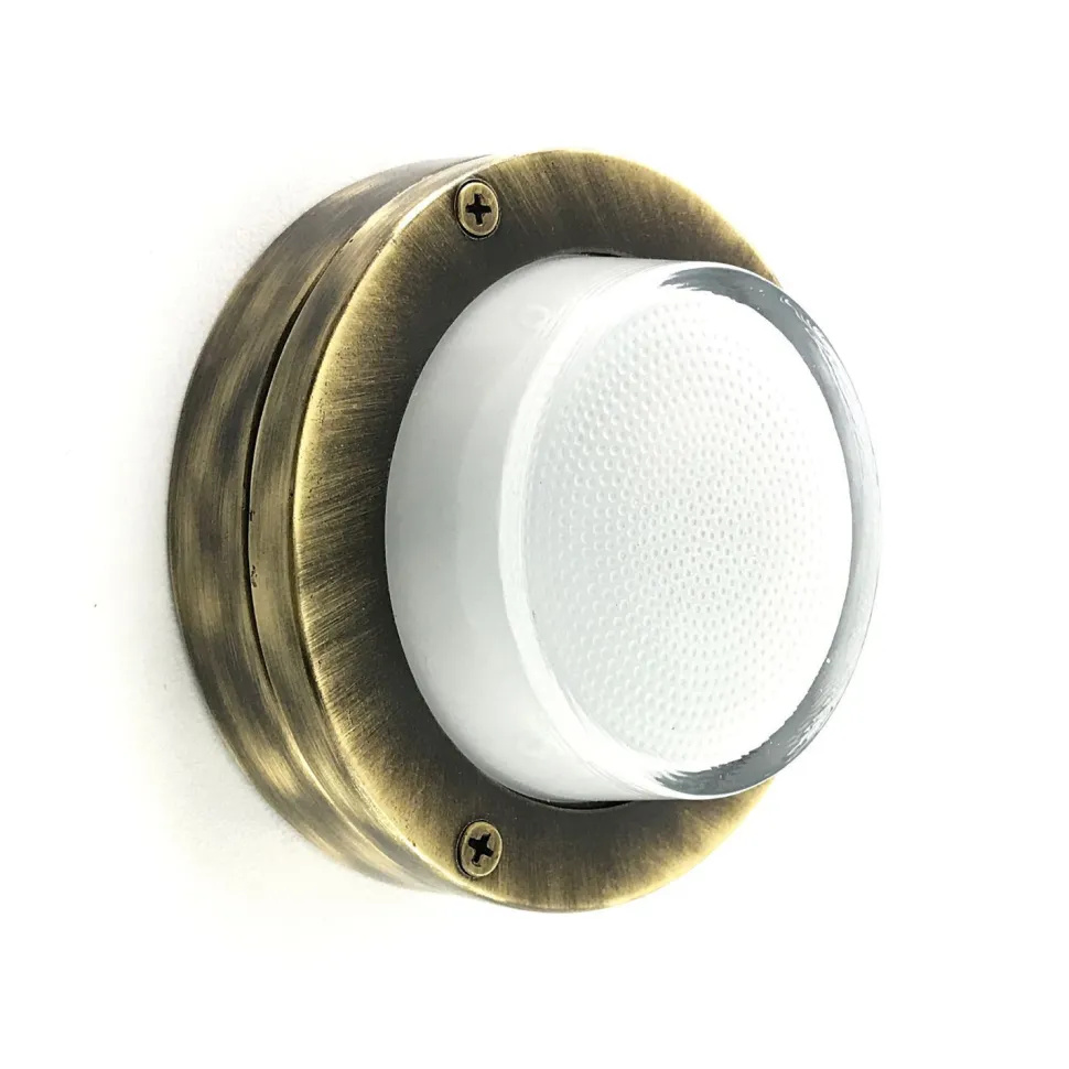 Kellerleuchte Messing Glas G9 IP64 rund D: 14 cm DIANA