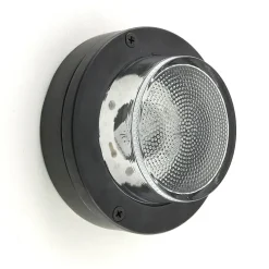 Kellerleuchte Messing massiv Glas G9 IP64 D: 14 cm rund