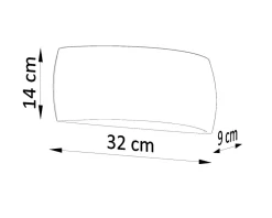 Keramik Wandlampe Up Down Grau indirekt 32 cm G9