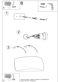 Keramik Wandlampe Up Down Grau indirekt 32 cm G9