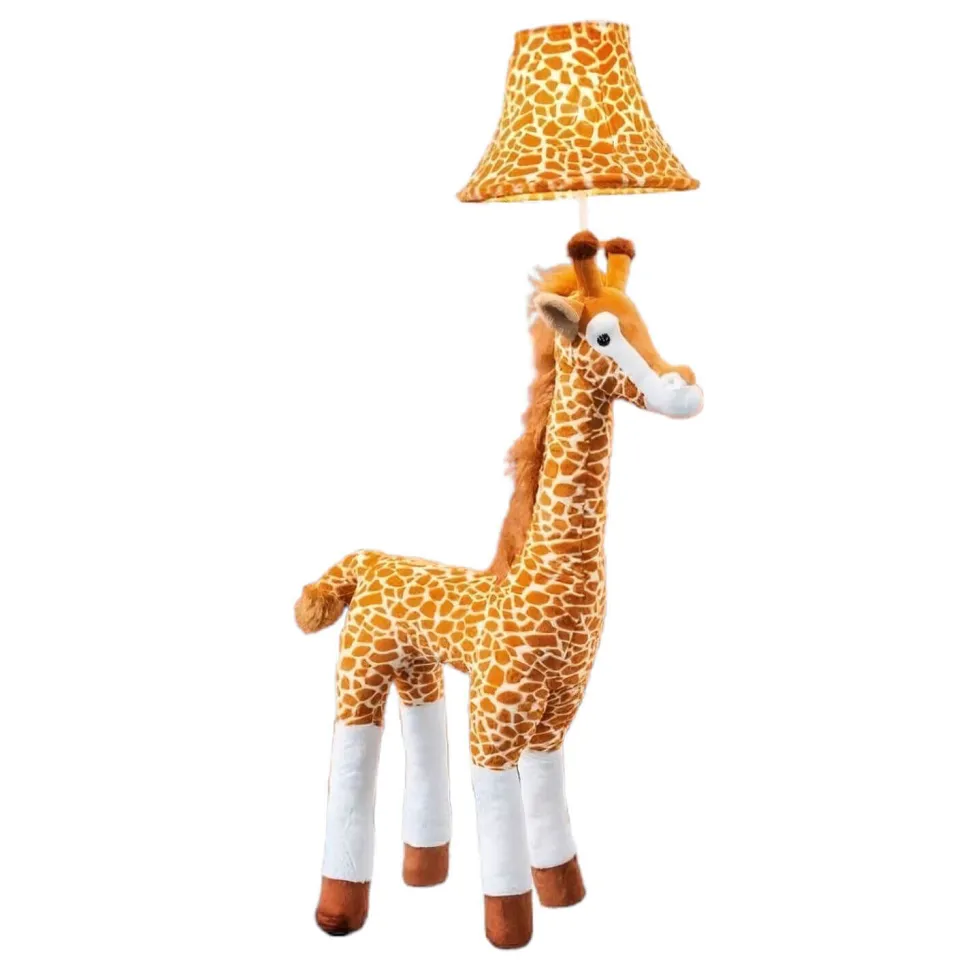Kinderleuchte Giraffe 126 cm Braun Beige Weiß vegan LED