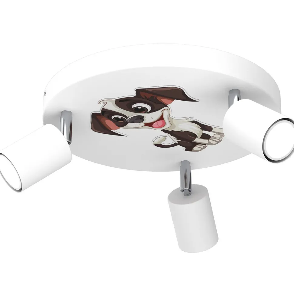 Kinderzimmerlampe Weiß Ø 30 cm schwenkbar GU10 Metall