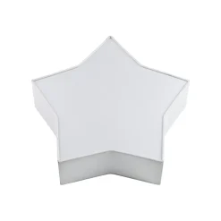 Kinderzimmerlampe Weiß Stern L: 45 cm Stoff Weiß 2x E27 Decke