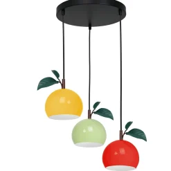 Kinderzimmerleuchte Bunt Apfel Ø 42 cm 3x E27 Metall