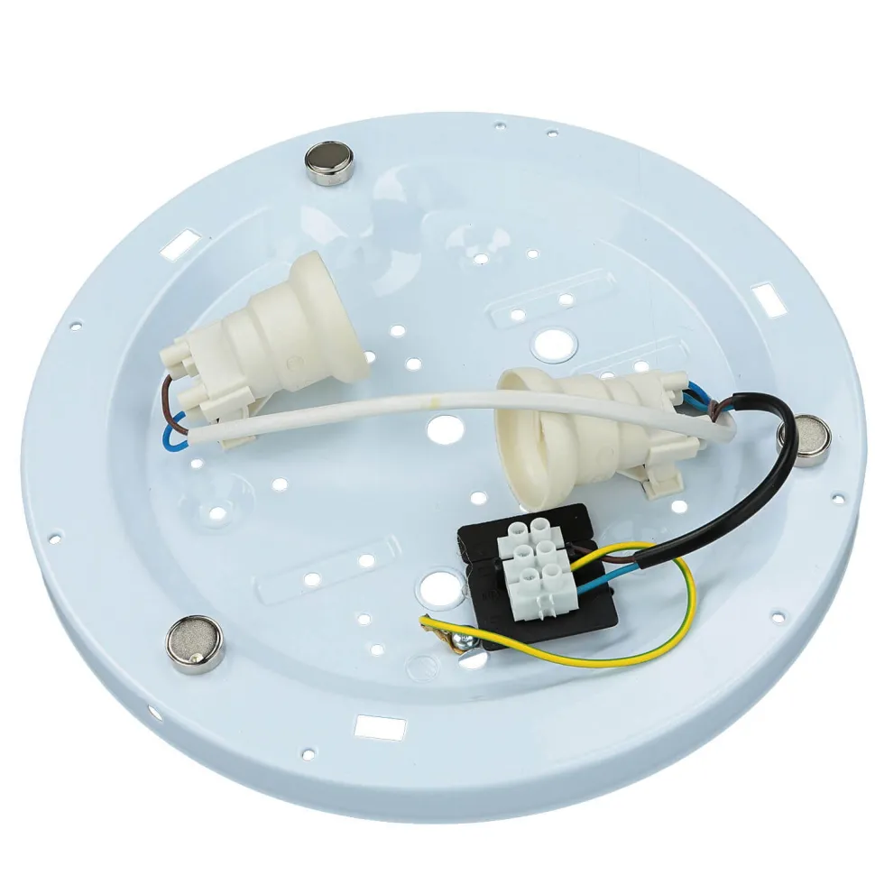 Kinderzimmerleuchte Grau Stoff Grau flach 2x E27 Wolke