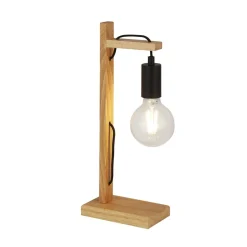 Kinderzimmerleuchte Tisch Natur Schwarz E27 42,5 cm