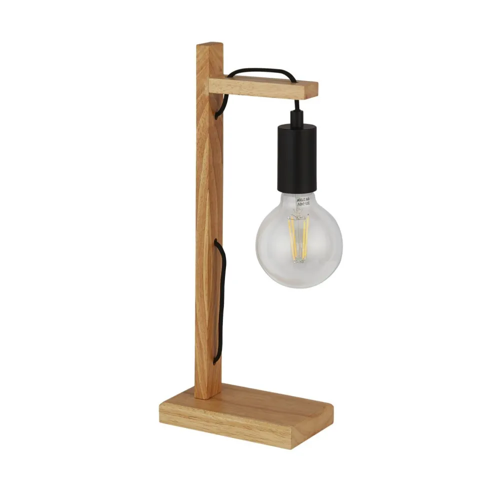 Kinderzimmerleuchte Tisch Natur Schwarz E27 42,5 cm