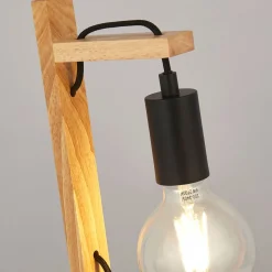 Kinderzimmerleuchte Tisch Natur Schwarz E27 42,5 cm