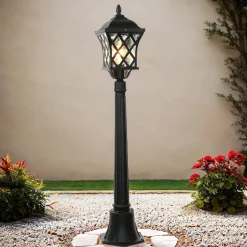 Klassische Außenstehleuchte in anthrazit