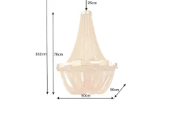 Klassische Hängelampe Metall in Gold Ø70 cm E14 elegant