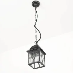 Klassische Pendelleuchte in antik silber