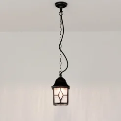 Klassische Pendelleuchte in antik silber