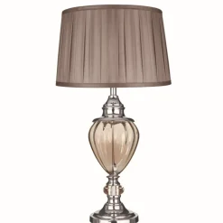 Klassische Tischleuchte E27 in Zart-Orange