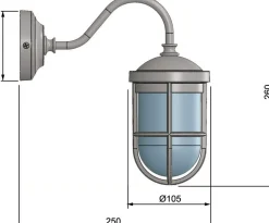 Klassische Wandleuchte FIRENZE Chrom Maritim IP43