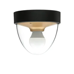 Kleine Deckenlampe Schwarz Gold Ø18cm rund IP44 E27