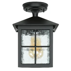 Kleine Deckenleuchte HAROLD außen Schwarz Rustikal