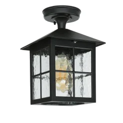 Kleine Deckenleuchte HAROLD außen Schwarz Rustikal