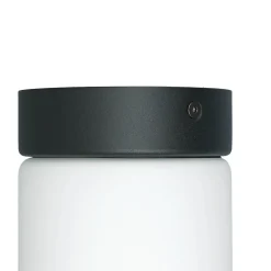 Kleine Deckenleuchte Weiß Schwarz Glasschirm IP44