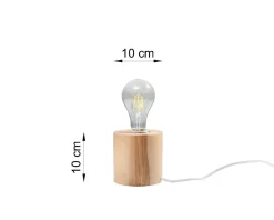 Kleine Holzlampe rund Ø10cm H:10cm für E27 dekorativ