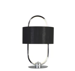 Kleine LED Tischlampe Metall Stoff dimmbar Touch 41 cm