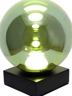 Kleine LED Tischleuchte Schwarz Grün 18 cm 5 W Modern