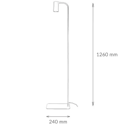 Kleine Stehlampe Weiß 124cm Modern flexibel GU10 Metall