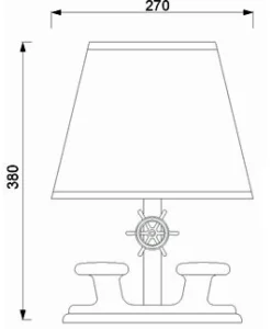 Kleine Tischlampe Chrom Braun Echt-Messing Maritim