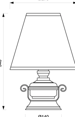 Kleine Tischlampe Creme Messing rund 34cm Maritim