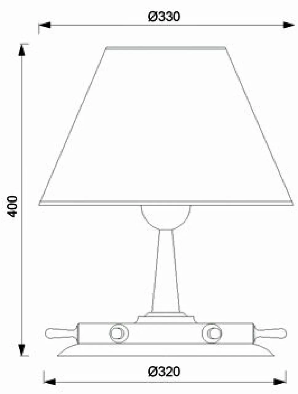 Kleine Tischleuchte Messing Maritim H:40cm Antik