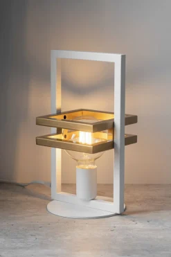 Kleine Tischleuchte Weiß Metall Lesen E27 32 cm niedrig