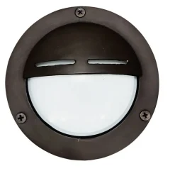 Kleine Wandlampe außen Echt-Messing Glas rund D: 14 cm IP64