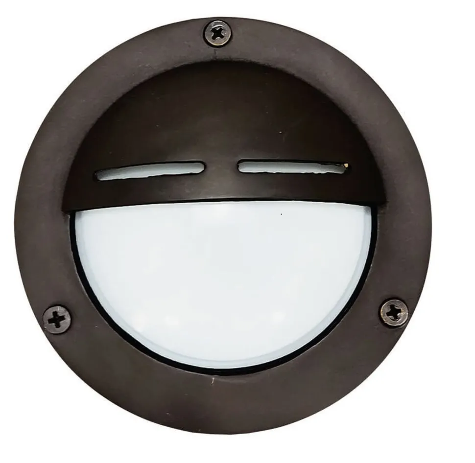 Kleine Wandlampe außen Echt-Messing Glas rund D: 14 cm IP64