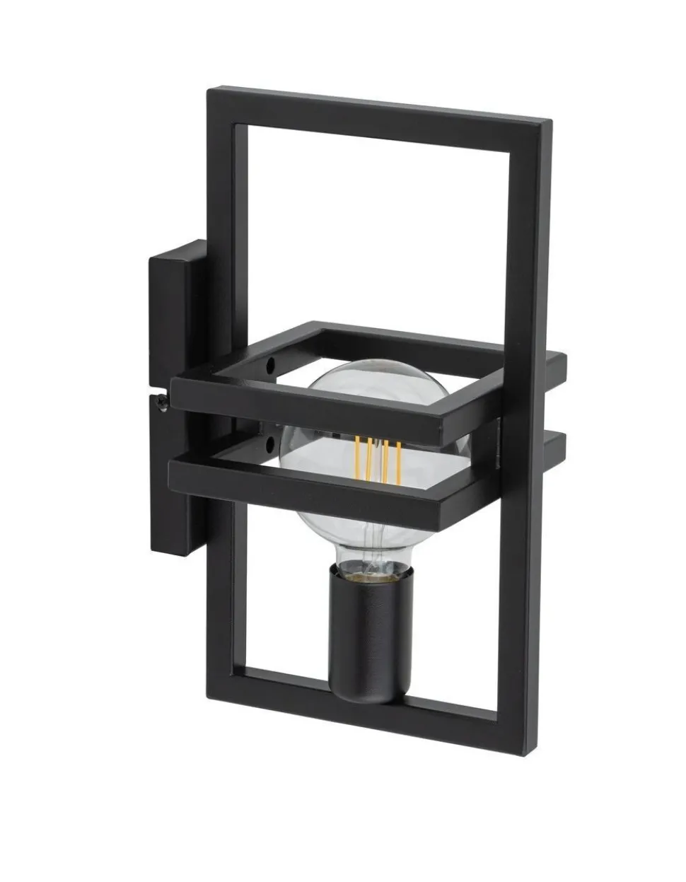 Kleine Wandlampe Metall Schwarz dekorativ E27 H:31 cm