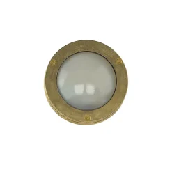 Kleine Wandleuchte AGIA Messing Maritim Ø14cm IP64