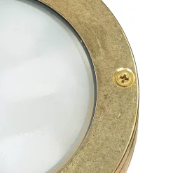 Kleine Wandleuchte AGIA Messing Maritim Ø14cm IP64