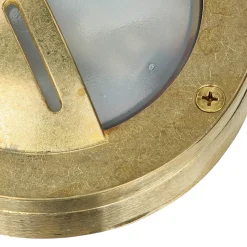 Kleine Wandleuchte AGIA Messing Maritim IP64 Haus