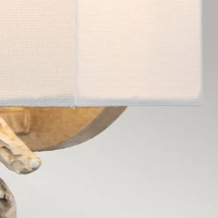 Kleine Wandleuchte Stoff H: 25,4 cm Creme Weiß