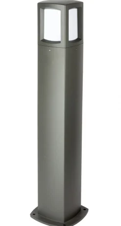 Kleine Wegeleuchte Dunkelgrau Aluminium E27 IP65 100 cm